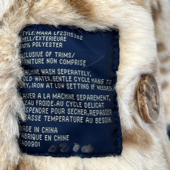 LONDON FOG FAUX SUEDE ANIMAL PRINT COAT - Picture 8 of 8